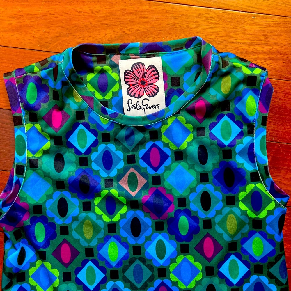 Leslie Evers Colette Dress in vibrant Turquoise Gems